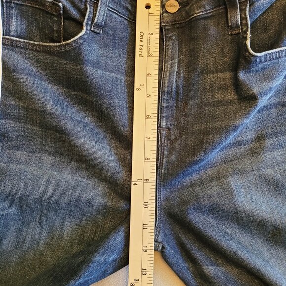 Sanctuary Jeans Size 32/14 Blue Modern Straight Crop High Rise Tuxedo Stripe - Picture 7 of 13